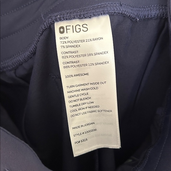 Figs Women's Zamora Jogger Scrub Pants. Size XS.  Navy. Excellent condition. - Picture 4 of 4